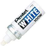 PENTEL X100W STUBBY PERMANENT MARKER BULLET 33MM WHITE