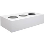 STEELCO TAMBOUR DOOR CABINET PLANTER BOX DRIP TRAY 1200MM WHITE SATIN