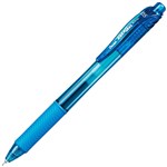 PENTEL BLN105 ENERGELX RETRACTABLE GEL INK PEN FINE 05MM SKY BLUE BOX 12