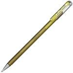 PENTEL K110 HYBRID DUAL METALLIC GEL INK PEN 10MM GOLD BOX 12