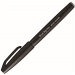 PENTEL SES15C BRUSH SIGN PEN MARKER BLACK BOX 10