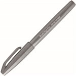 PENTEL SES15C BRUSH SIGN PEN MARKER GREY BOX 10