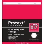 PROTEXT PREMIUM E17 STORY BOOK PLAIN AND 12MM RULED 48 PAGE 210 X 190MM ASSORTED