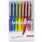 ARTLINE 1200748 200 FINELINER 04MM BRIGHT ASSORTED PACK 8