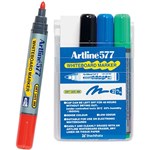 ARTLINE 157744 577 WHITEBOARD MARKER MEDIUM BULLET POINT 2MM WALLET 4