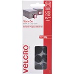 VELCRO BRAND 25505 STICK ON MINI DOTS 16MM HOOK AND LOOP PACK 15 SETS BLACK