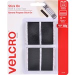 VELCRO 25542 STICK ON STRIPS 25MM X 50MM BLACK PACK 6 25558