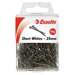 ESSELTE 45115 DRESS MAKER SHORT WHITE PINS 25MM SILVER 50GM