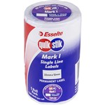 QUIKSTIK 48264 MARK I LABELS PERMANENT WHITE 1500 LABELSROLL 22X12MM PK5