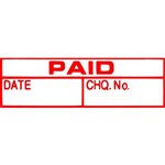 XSTAMPER 5015330 1533 PAIDDATECHEQUE RED