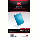 GBC IBICO BINDING COVER LEATHERGRAIN A4 300GSM BLUE PACK 100