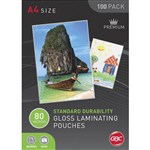 GBC BL80MA4 LAMINATING POUCH A4 GLOSS 80 MICRON PACK 100