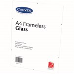 CARVEN QFWCLIPA4 FRAMELESS DOCUMENT OR CERTIFICATE HOLDER A4 WALL MOUNTABLE ONLY GLASS
