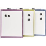 QUARTET QTMHOW1114 BASICS MAGNETIC WHITEBOARD 280X360MM ASSORTED COLOURS