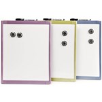 QUARTET QTMHOW8511 BASICS MAGNETIC WHITEBOARD 220X280MM ASSORTED COLOURS