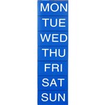 QUARTET MAGNETIC DAYS BLUE 50 X 25MM PACK 7