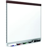 QUARTET QTTE553M PORCELAIN WHITEBOARD PRESTIGE MAHOGANY FRAME 895 X 635MM