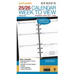20252026 DEBDEN DAYPLANNER PR2760 FINANCIAL YEAR DIARY REFILL WEEK TO VIEW 172 X 96MM WHITE
