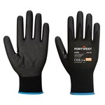 PORTWEST NPR15 NITRILE FOAM TOUCHSCREEN GLOVE SMALL BLACK PACK 12