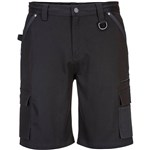 PORTWEST SLIM FIT STRETCH SHORTS BLACK 132