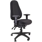 BURO PERSONA 247 TASK CHAIR HIGH BACK 4LEVER ARMS JETT FABRIC BLACK