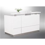HUGO RECEPTION COUNTER 2200 X 950 X 1150MM WHITE