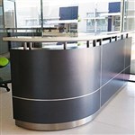 EXECUTIVE RECEPTION COUNTER 2750 X 950 X 1150MM METALLIC GREY