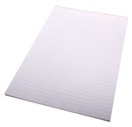 QUILL 01008 OFFICE PAD RULED SUPER BANK A4 80 LEAF 60GSM WHITE