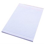 QUILL 01820 OFFICE PAD SUPER BANK RULED A5 60GSM 90 LEAF WHITE