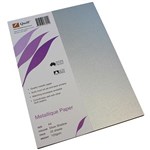 QUILL 06001 METALLIQUE PAPER A4 120GSM SILVER SHADOW PK25
