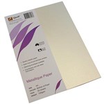 QUILL 06003 METALLIQUE PAPER A4 120GSM MOTHER OF PEARL PACK 25