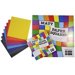 BRENEX 80050 MATT SQUARE PAPER 254 X 254MM SINGLE SIDED ASSORTED PK360