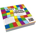 BRENEX 80130 MATT SQUARE PAPER 127 X 127MM SINGLE SIDED ASSORTED PACK 360