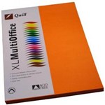 QUILL 90061 XL MULTI COVER PAPER A4 80GSM ORANGE PK100