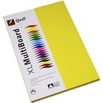QUILL COLOURED COPY PAPER 80GSM A4 LEMON PACK 100 SHEETS