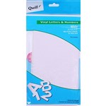 QUILL POSTER BOARD ADHESIVE VINYL LETTERS AND NUMBERS 25MM WHITE PACK 100