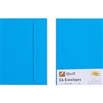 QUILL C6 COLOURED ENVELOPES MARINE BLUE PACK 25