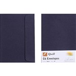 QUILL 93033 XL COLOURED ENVELOPE C6 114X162MM 80GSM BLACK PK25
