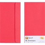QUILL 94010 COLOURED ENVELOPES DL RED PACK 25