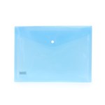 DELI FILE BAG PVC BUTTON CLOSURE A4 BLUE PACK 10