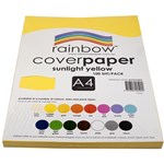 RAINBOW COVER PAPER 125GSM A4 SUNLIGHT YELLOW PACK 100