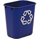 RUBBERMAID DESKSIDE RECYCLING CONTAINER WITH SYMBOL SMALL 129 LITRE BLUE 7035357