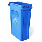 SLIM JIM RFG354007BLUE BIN WITH VENTING CHANNELS FOR RECYCLING 87 LITRE BLUE