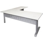 RAPID SPAN DESK AND RETURN METAL MODESTY PANEL 1800 X 700MM  1100 X 600MM WHITESILVER