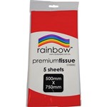 RAINBOW TISSUE PAPER ACID FREE 17GSM 500M X 750MM RED PACK 5