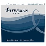 WATERMAN FOUNTAIN PEN INK CARTRIDGE INSPIRED BLUE PACK 8