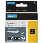 DYMO SD1734524 RHINO INDUSTRIAL TAPE FLEXIBLE NYLON 24MM BLACK ON WHITE