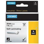 DYMO SD1734821 RHINO INDUSTRIAL TAPE SELF LAMINATING 24MM BLACK ON WHITE