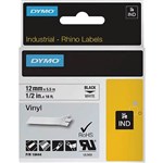 DYMO 18444 RHINO LABEL TAPE 12MM VINYL BLACK ON WHITE