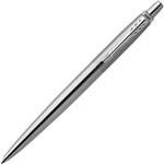 PARKER 1953205 JOTTER BALLPOINT PEN STAINLESS STEEL CHROME TRIM MEDIUM NIB BLUE